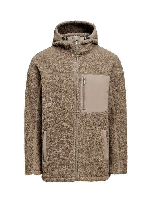 James Harvest Montana Pile Fleece Walnuss, Vorderansicht