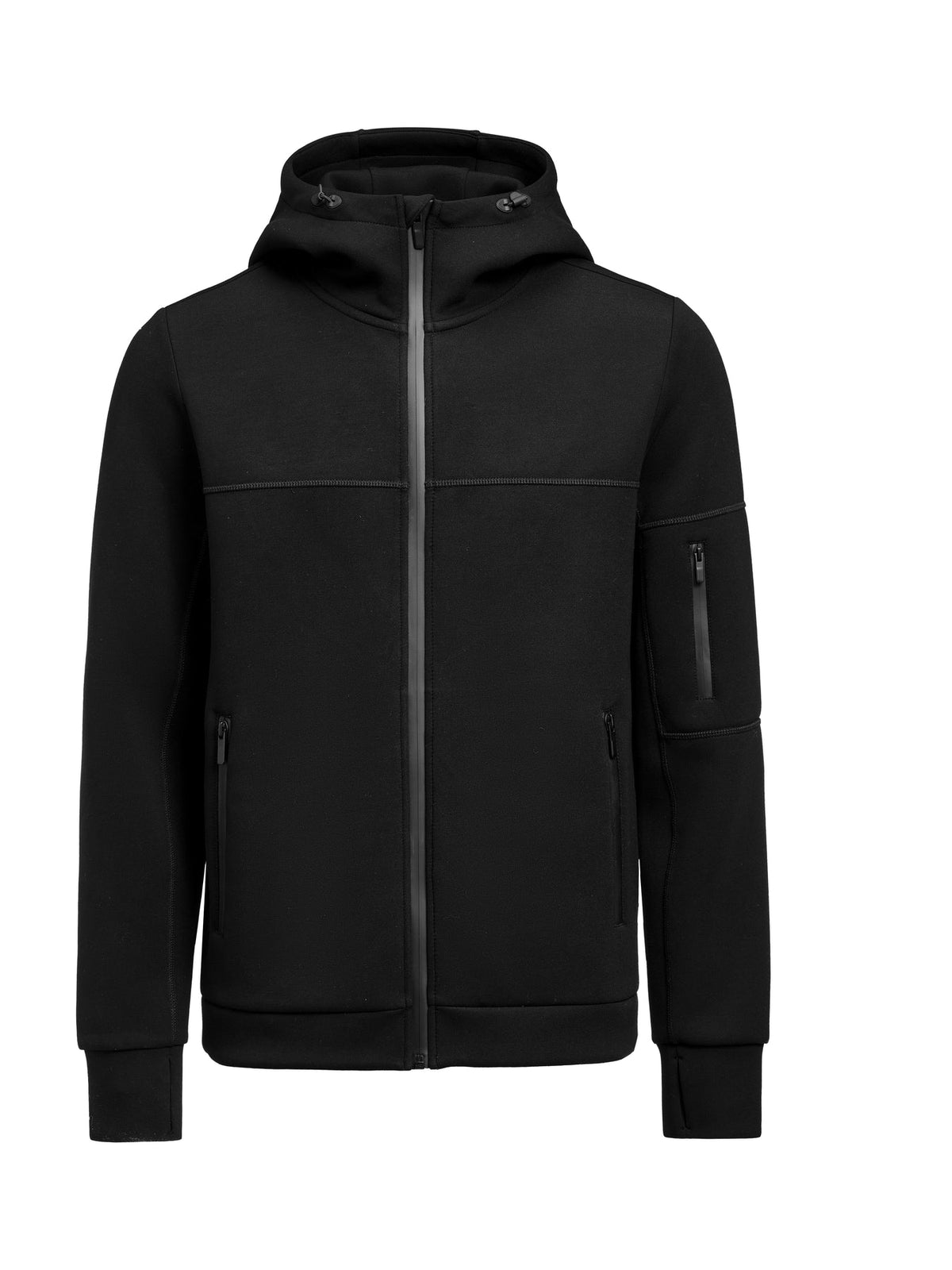 James Harvest Montana Midlayer Schwarz, Vorderansicht