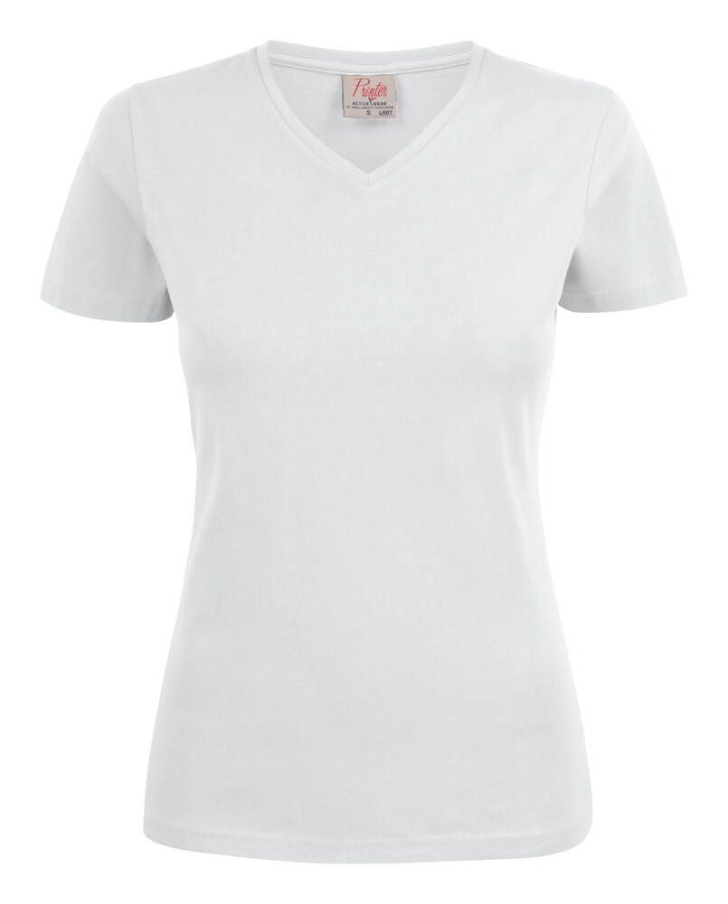 Printer Heavy V-Neck Ladies