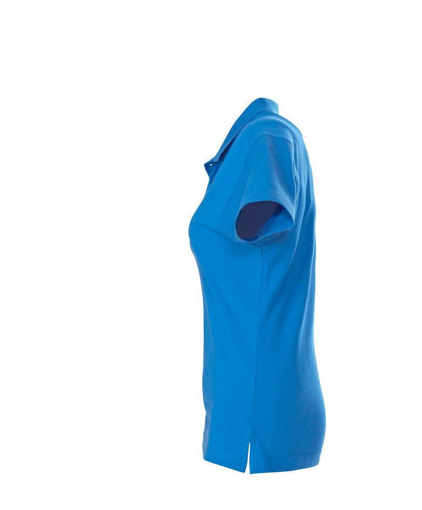 Printer Surf Lady Polo Pique Blau, Seitenansicht links