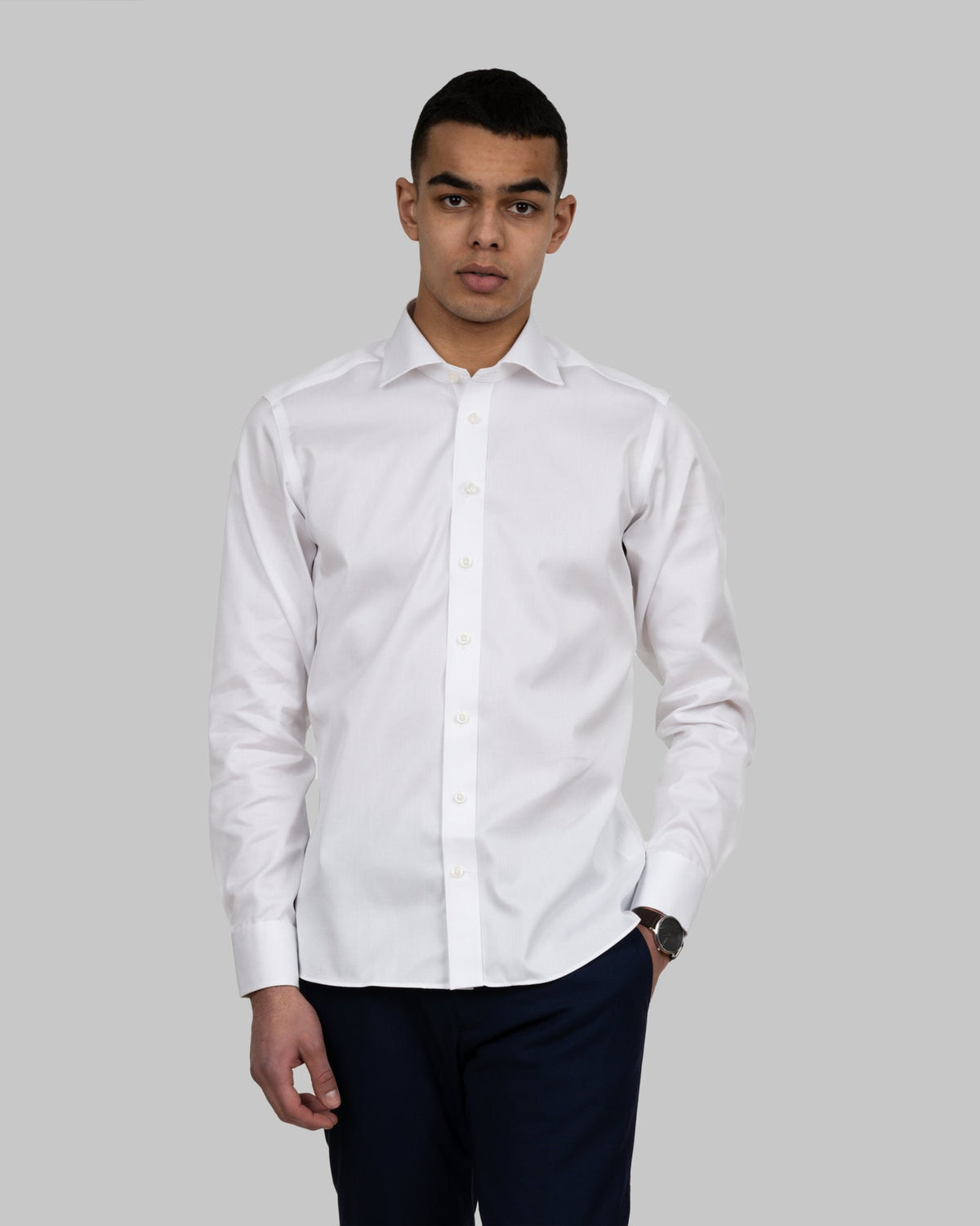 J.Harvest & Frost GB01 Twill Slim Weiss, Produktansicht