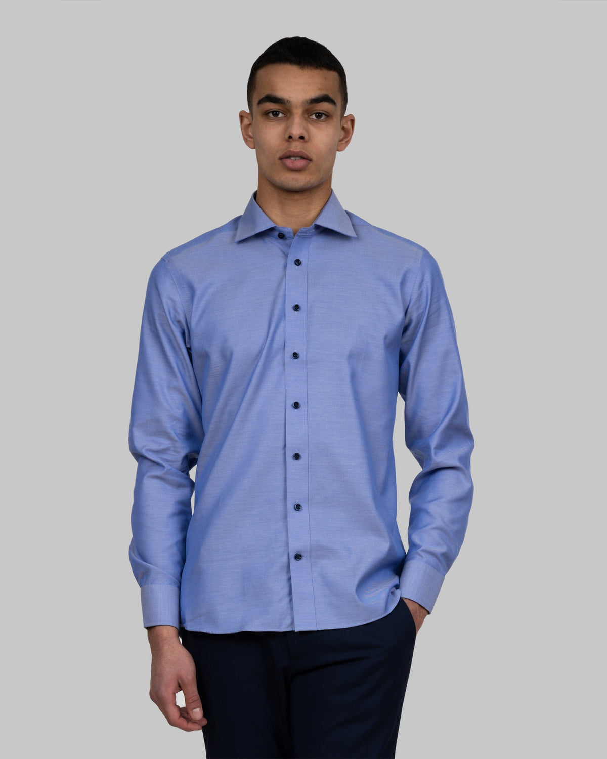 J.Harvest & Frost GB01 Twill Slim Mittelblau, Produktansicht