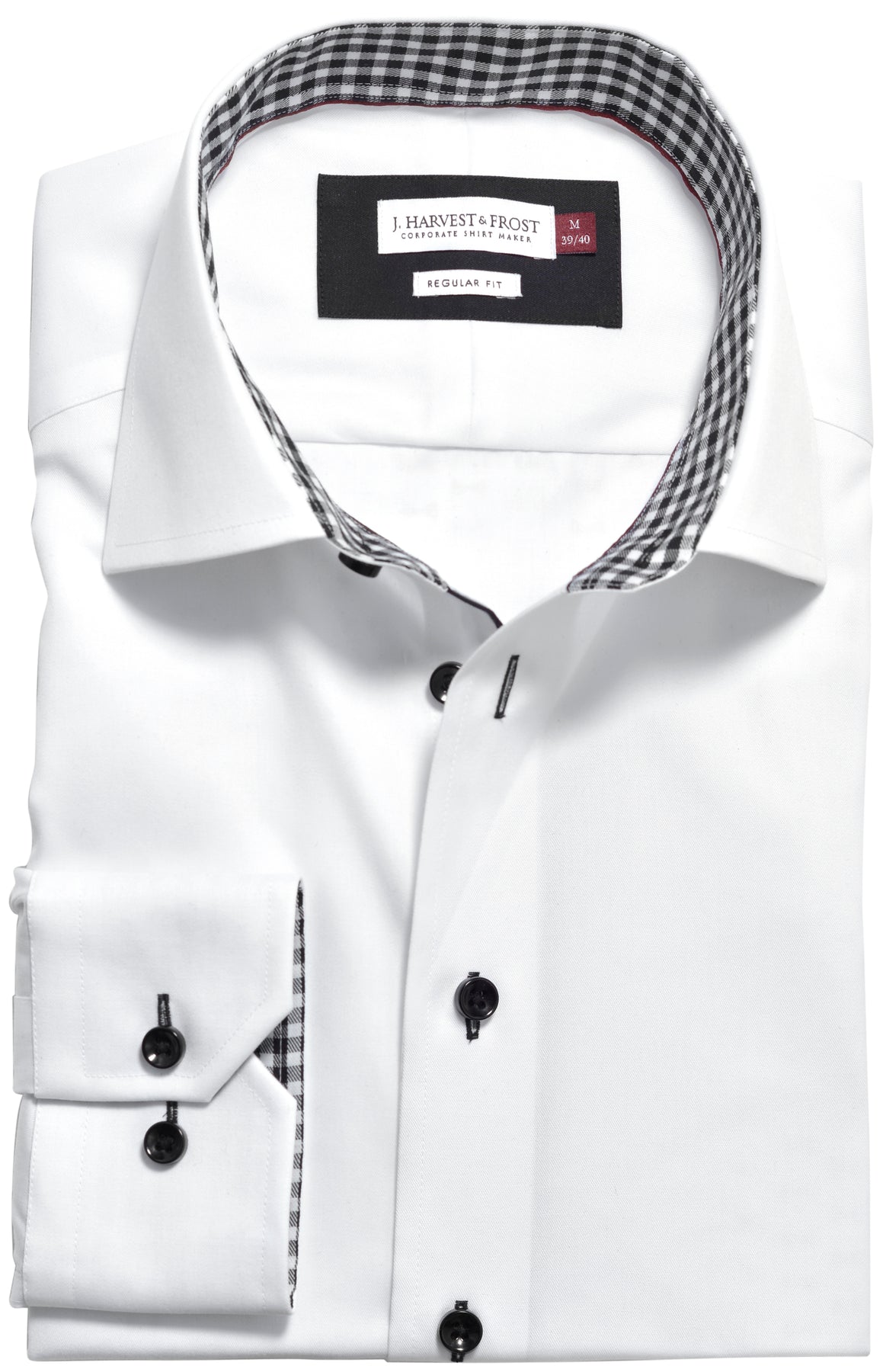 J.Harvest & Frost RB20 Twill Regular Weiss/Schwarz, Produktansicht