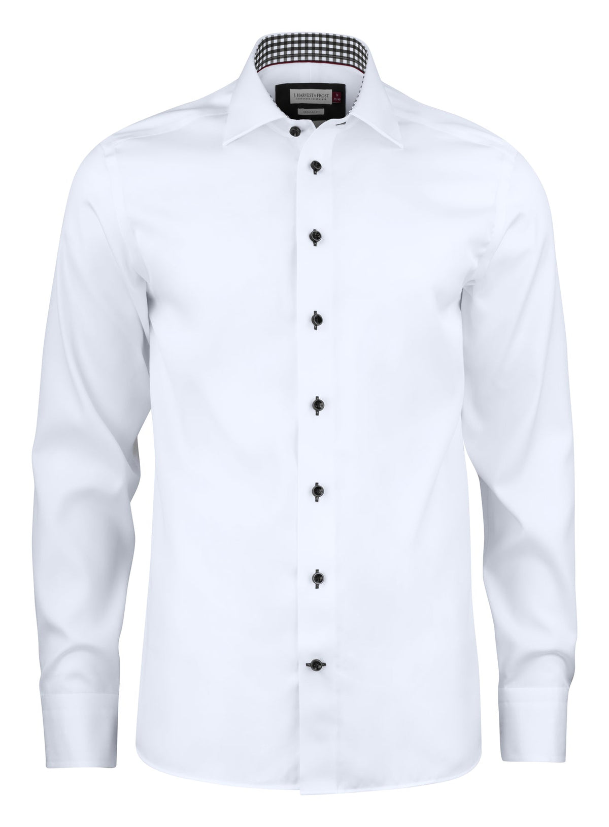 J.Harvest & Frost RB20 Twill Regular Weiss/Schwarz, Vorderansicht