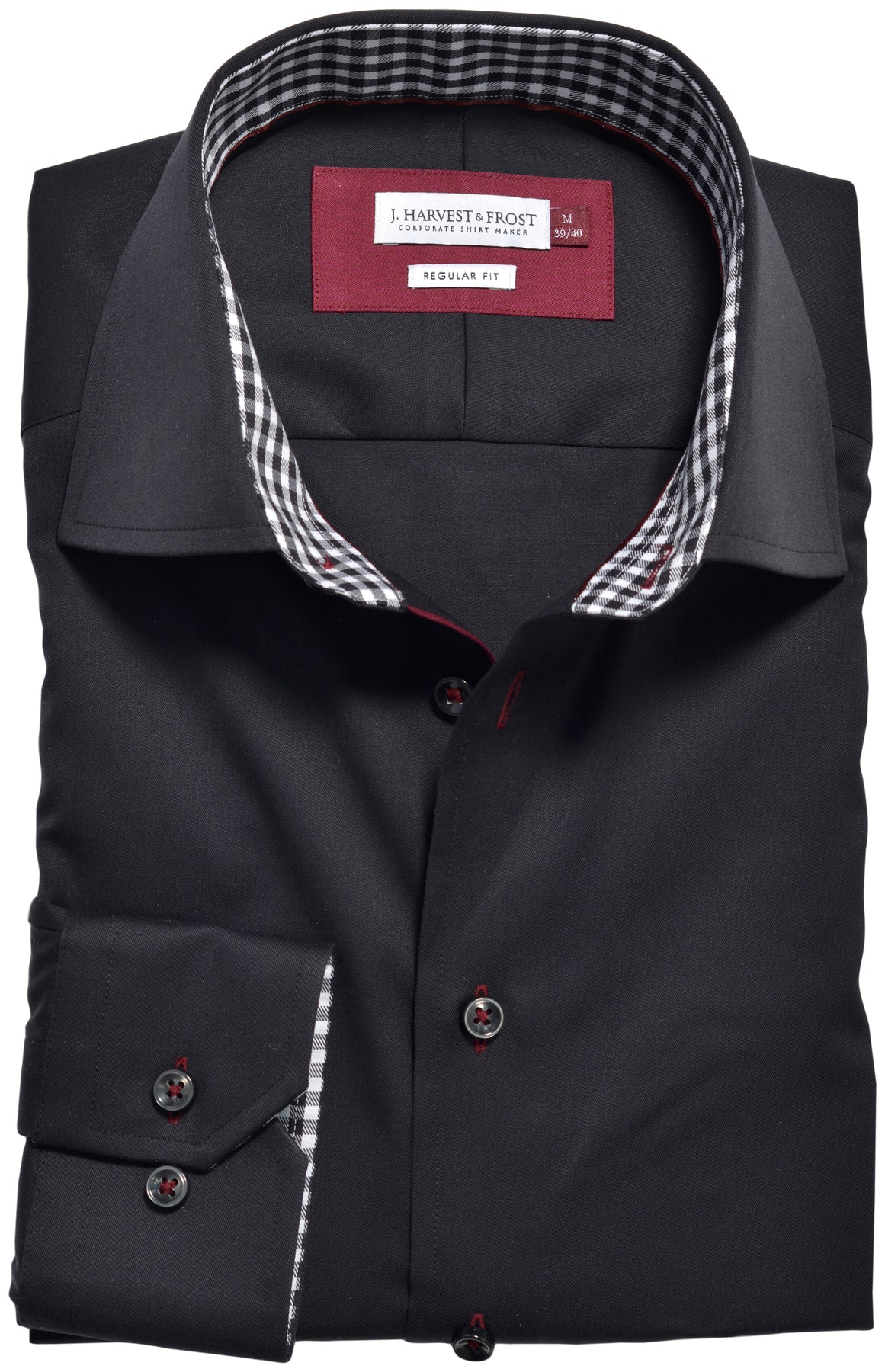 J.Harvest & Frost RB20 Twill Regular Schwarz/Rot, Produktansicht