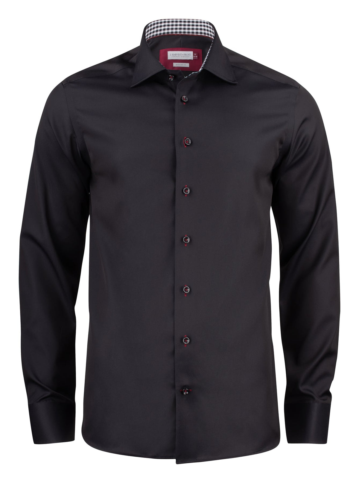 J.Harvest & Frost RB20 Twill Regular Schwarz/Rot, Vorderansicht