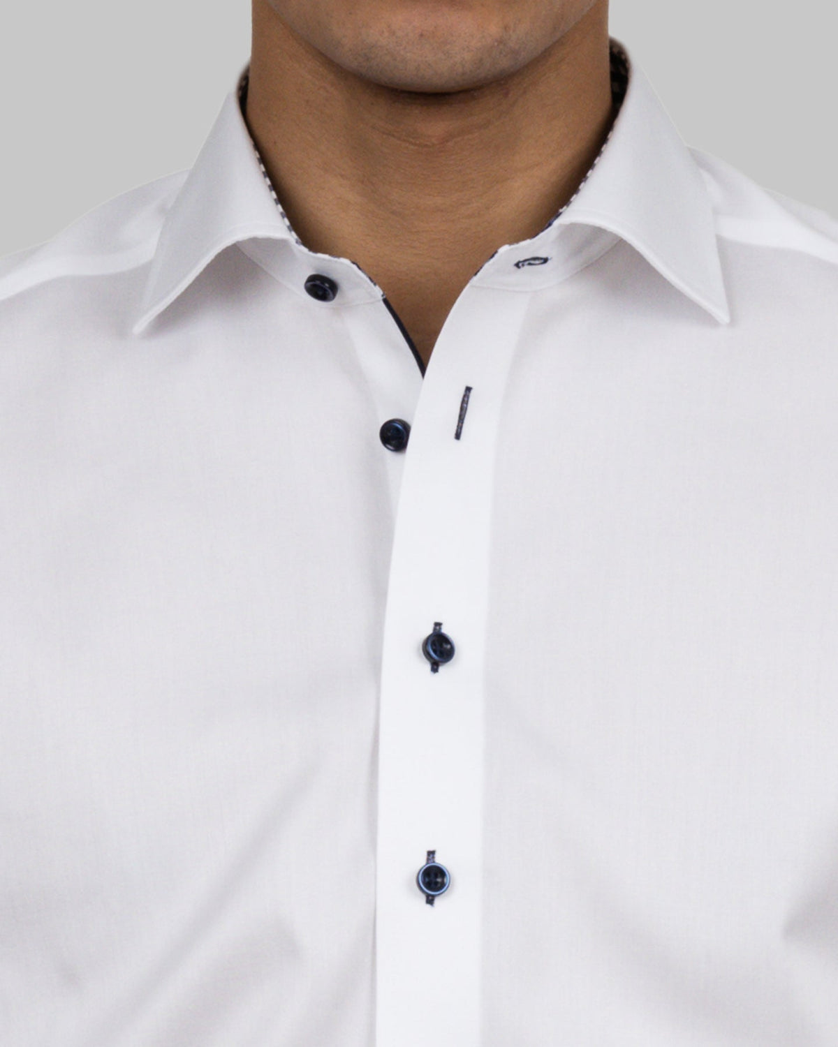 J.Harvest & Frost RB20 Twill Slim Weiss/Marineblau, Produktansicht