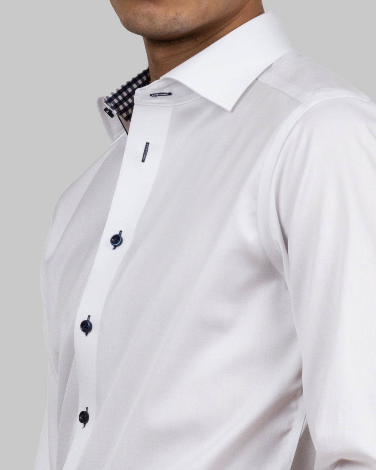 J.Harvest & Frost RB20 Twill Slim Weiss/Marineblau, Produktansicht