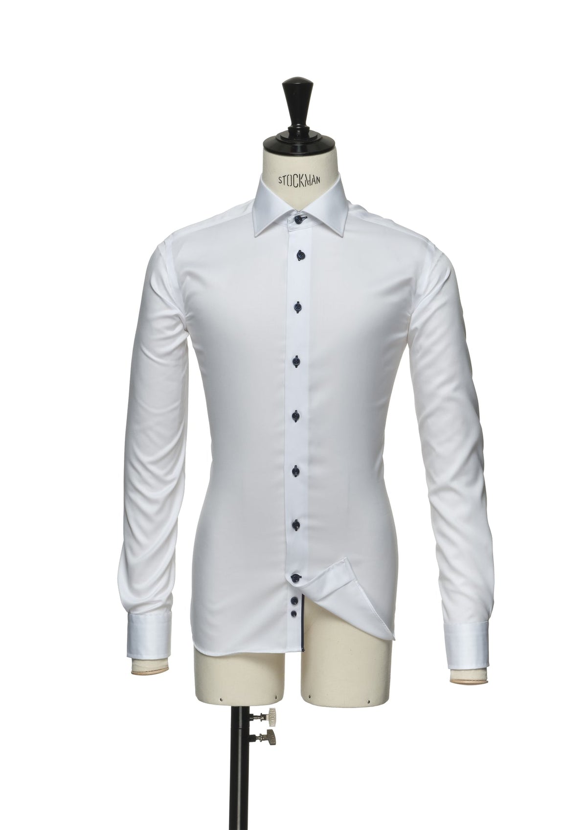 J.Harvest & Frost RB20 Twill Slim Weiss/Marineblau, Vorderansicht