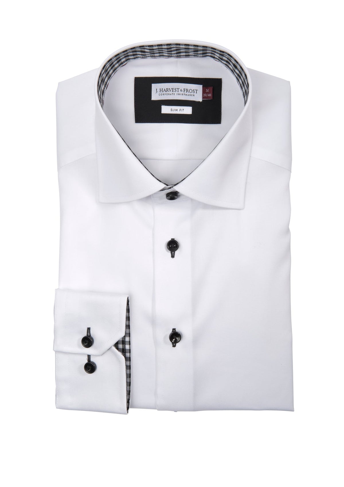 J.Harvest & Frost RB20 Twill Slim Weiss/Schwarz, Produktansicht