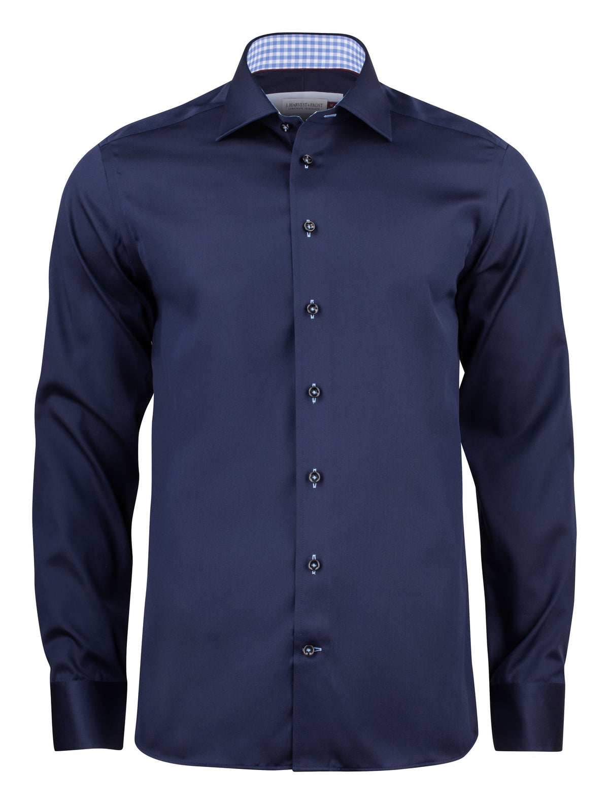 J.Harvest & Frost RB20 Twill Slim Marineblau/Himmelblau, Vorderansicht