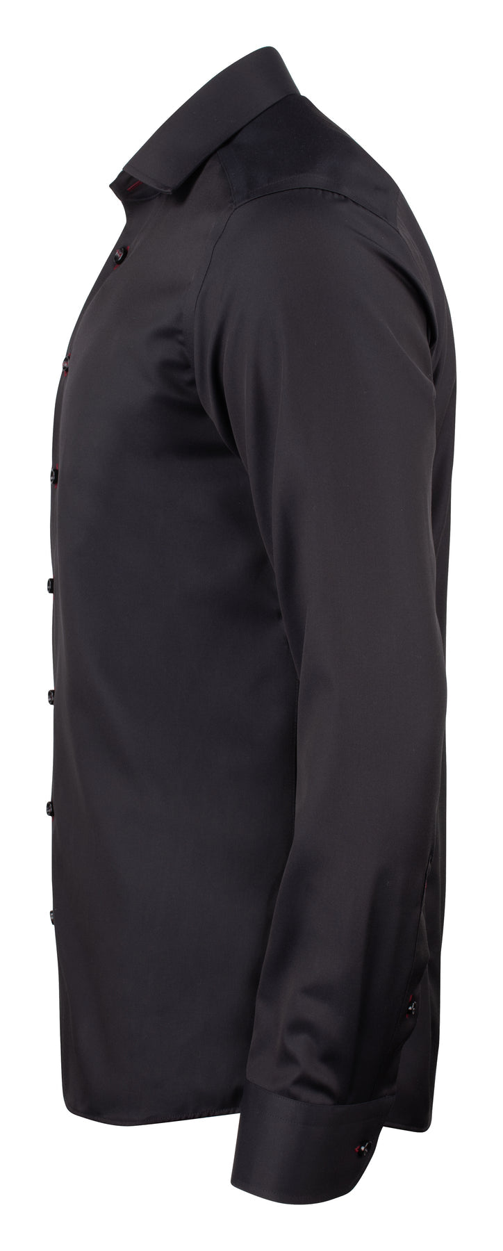 J.Harvest & Frost RB20 Twill Slim Schwarz/Rot, Seitenansicht links