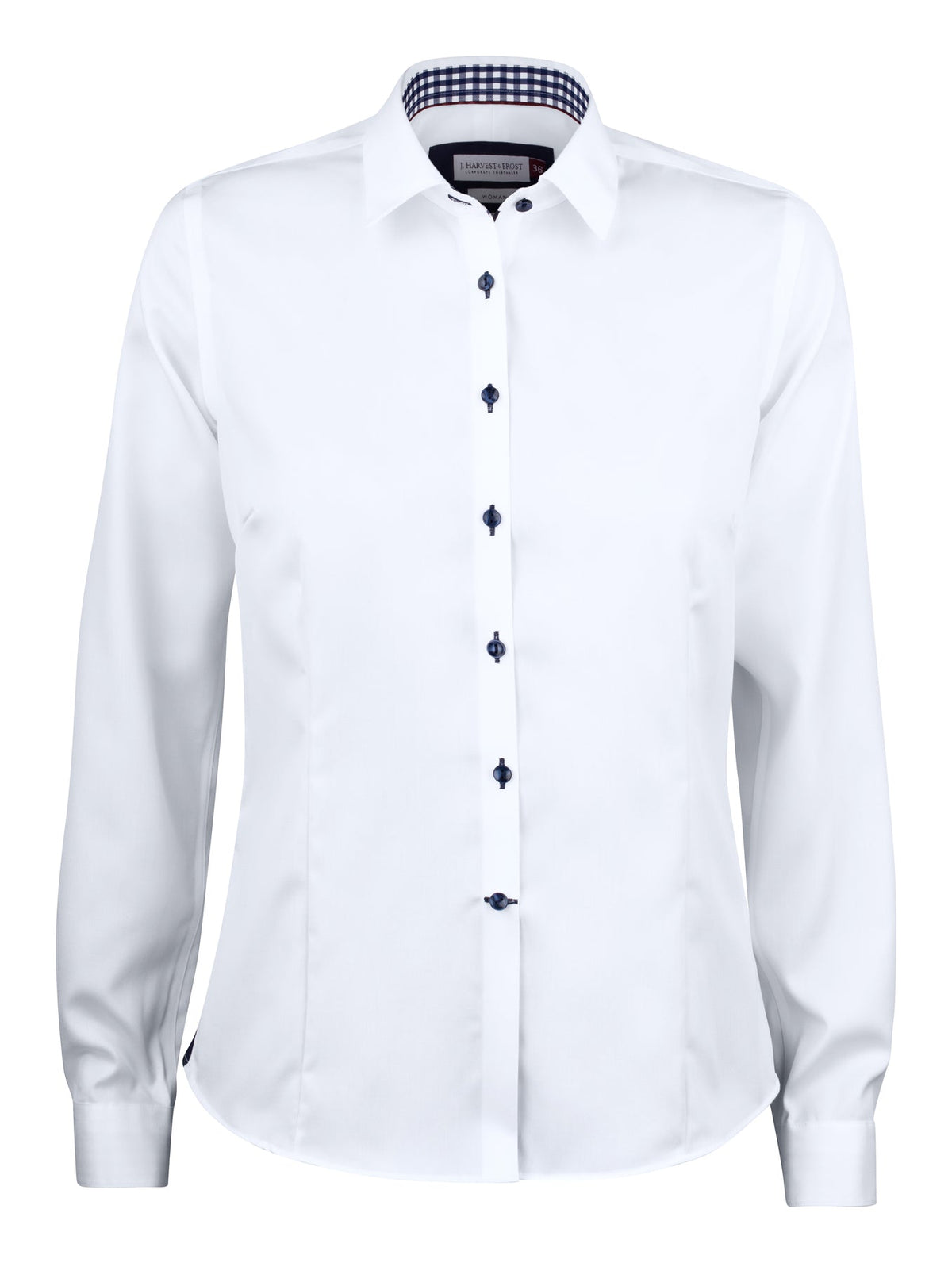 J.Harvest & Frost RB20 Twill Woman Weiss/Marineblau, Vorderansicht