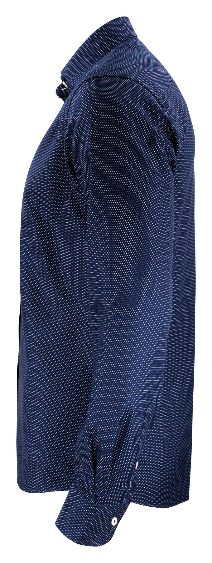 J.Harvest & Frost PB49 Jacquard Slim Marineblau/Weiss gepunktet, Seitenansicht links