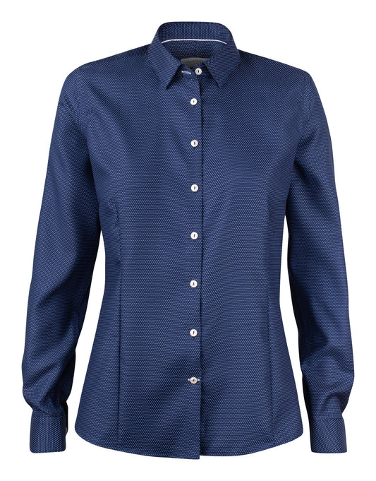 J.Harvest & Frost PB49 Jacquard Woman Marineblau/Weiss gepunktet, Vorderansicht