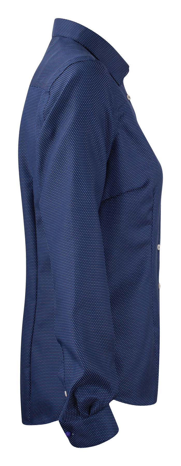 J.Harvest & Frost PB49 Jacquard Woman Marineblau/Weiss gepunktet, Seitenansicht rechts