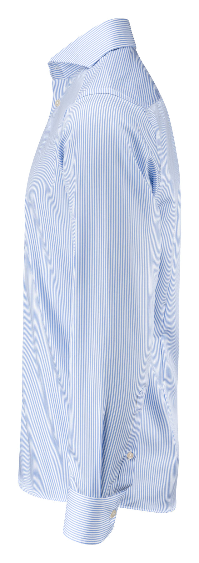J.Harvest & Frost YB50 Twill Regular Hellblau gestreift, Seitenansicht links