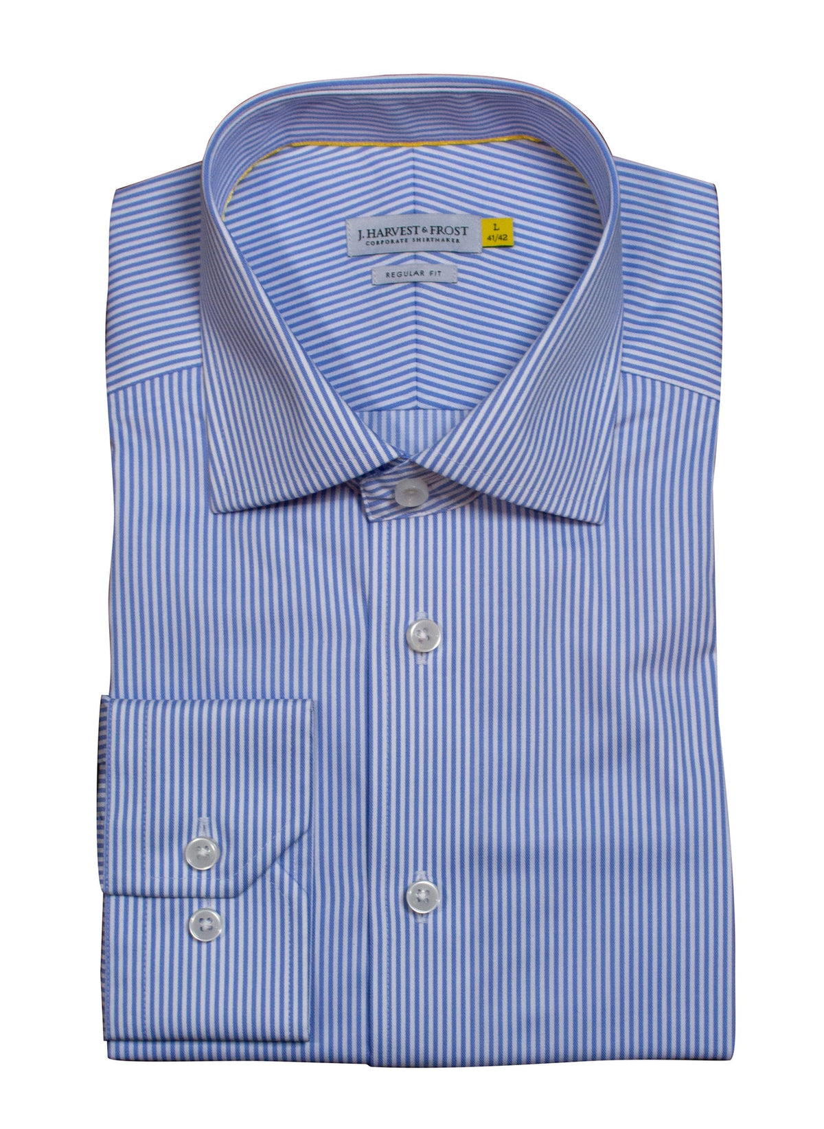J.Harvest & Frost YB50 Twill Regular Hellblau gestreift, Produktansicht