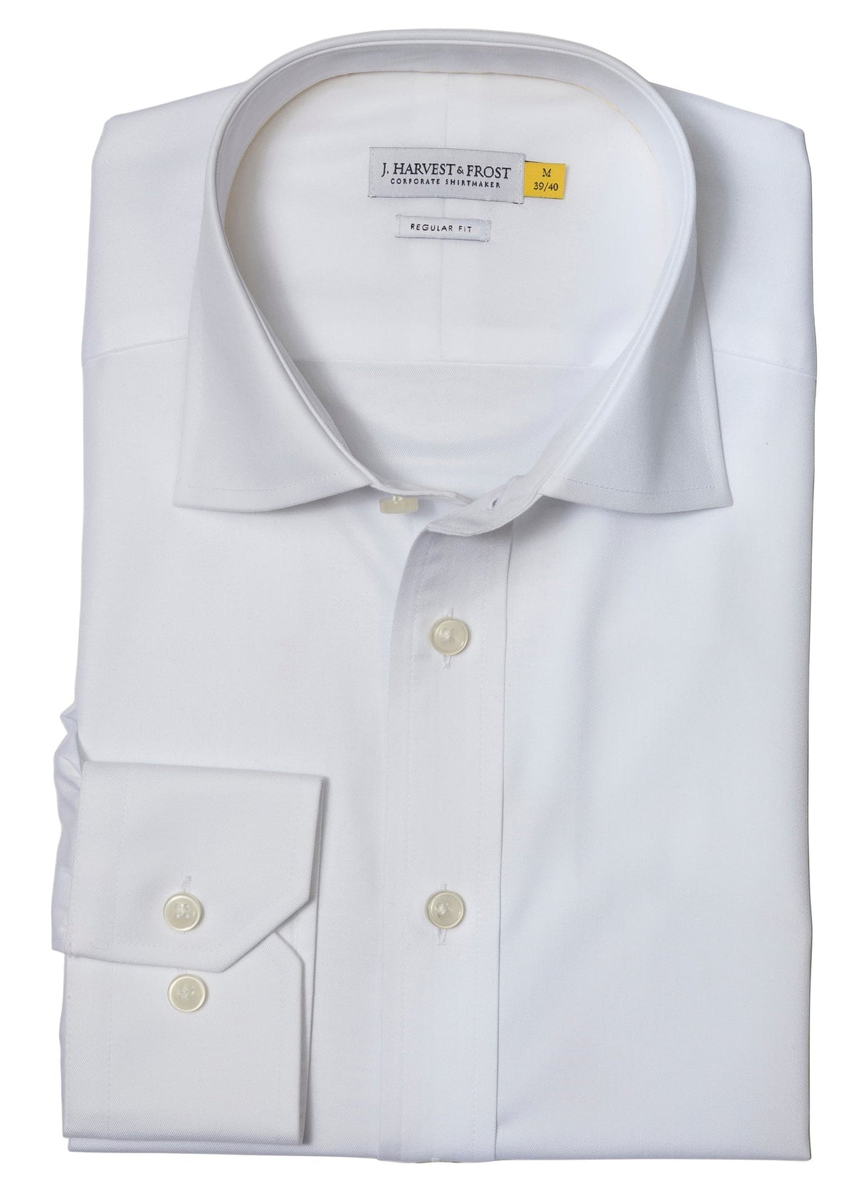 J.Harvest & Frost YB50 Twill Regular Weiss, Detailansicht