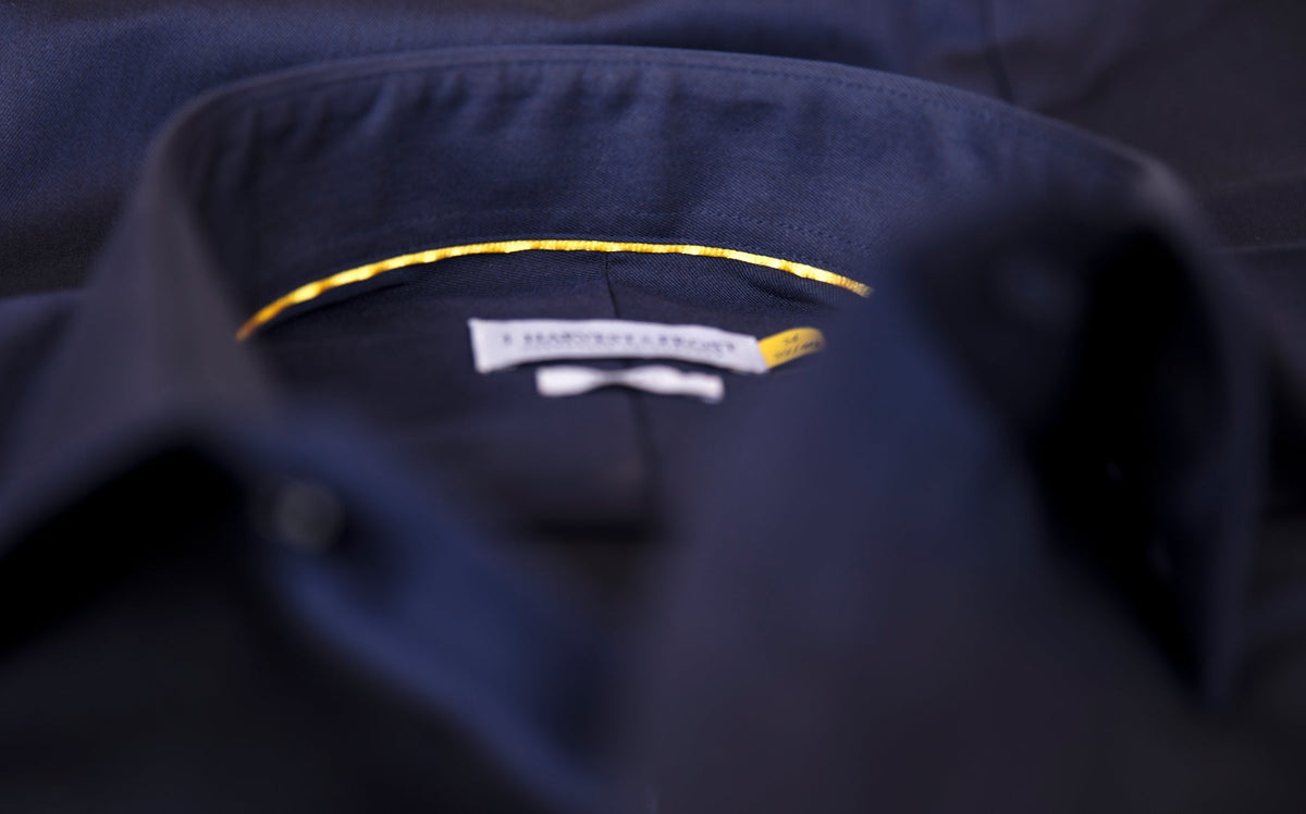J.Harvest & Frost YB50 Twill Regular Marineblau, Detailansicht