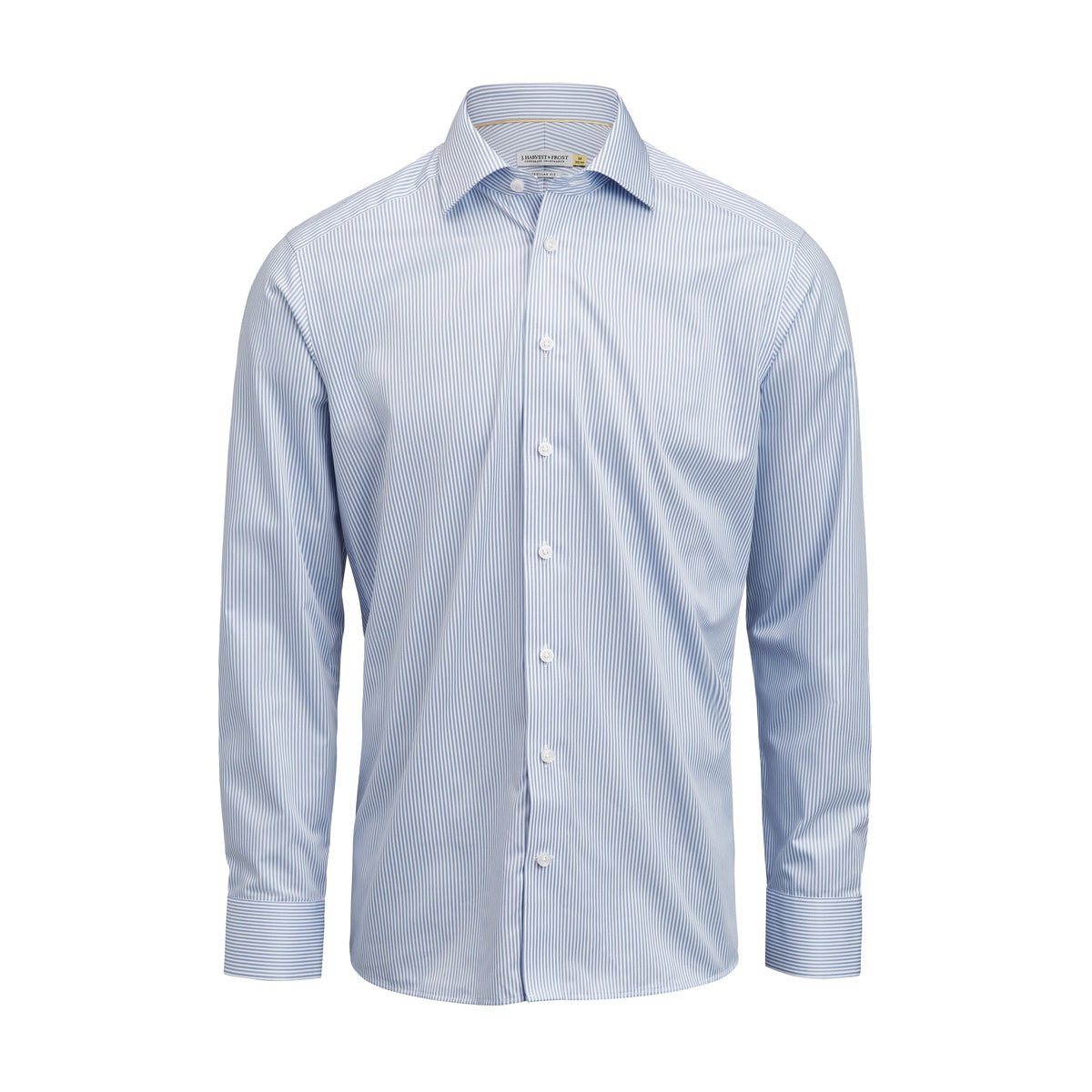 J.Harvest & Frost YB50 Twill Slim Hellblau gestreift, Vorderansicht