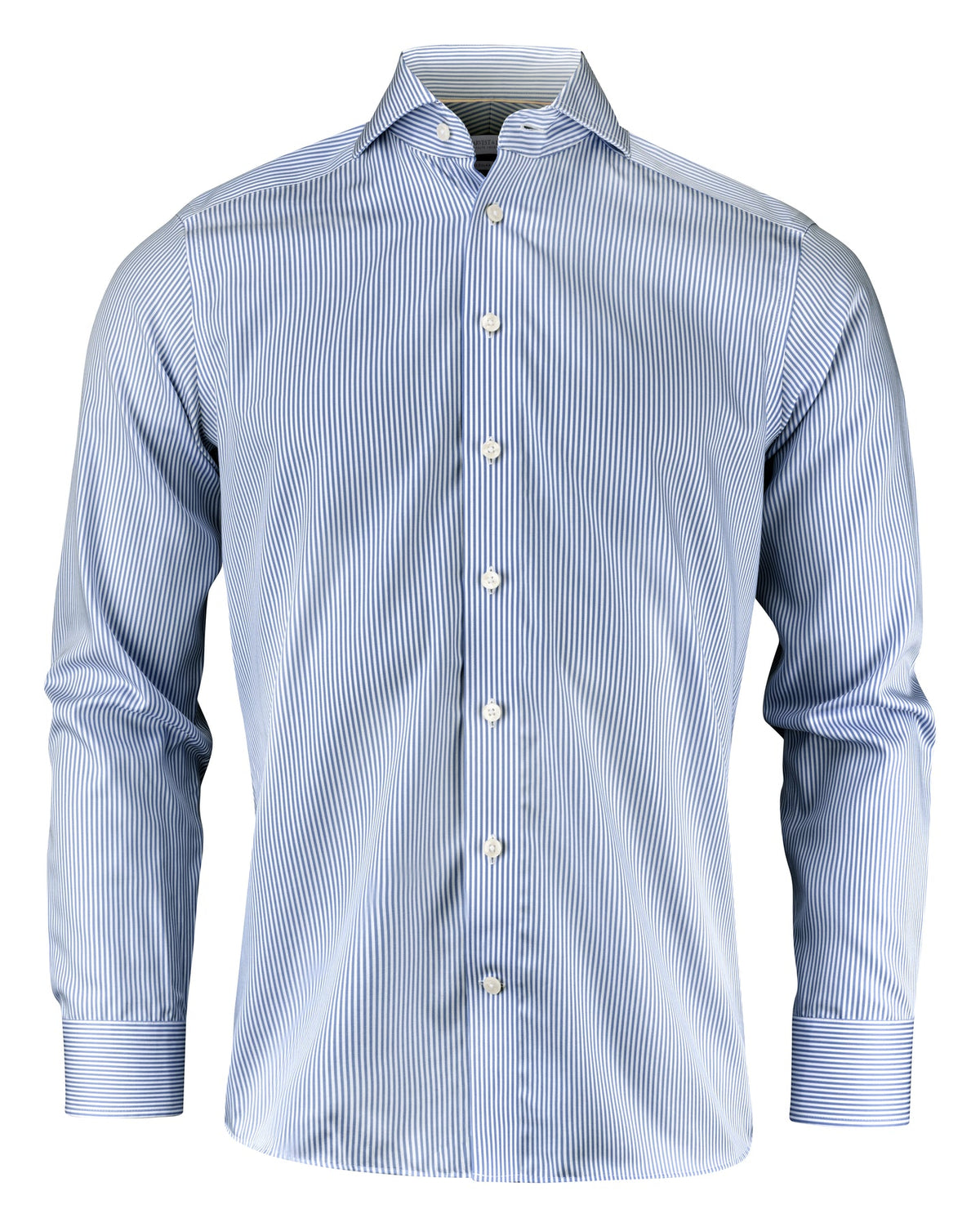 J.Harvest & Frost YB50 Twill Slim Marineblau gestreift, Vorderansicht