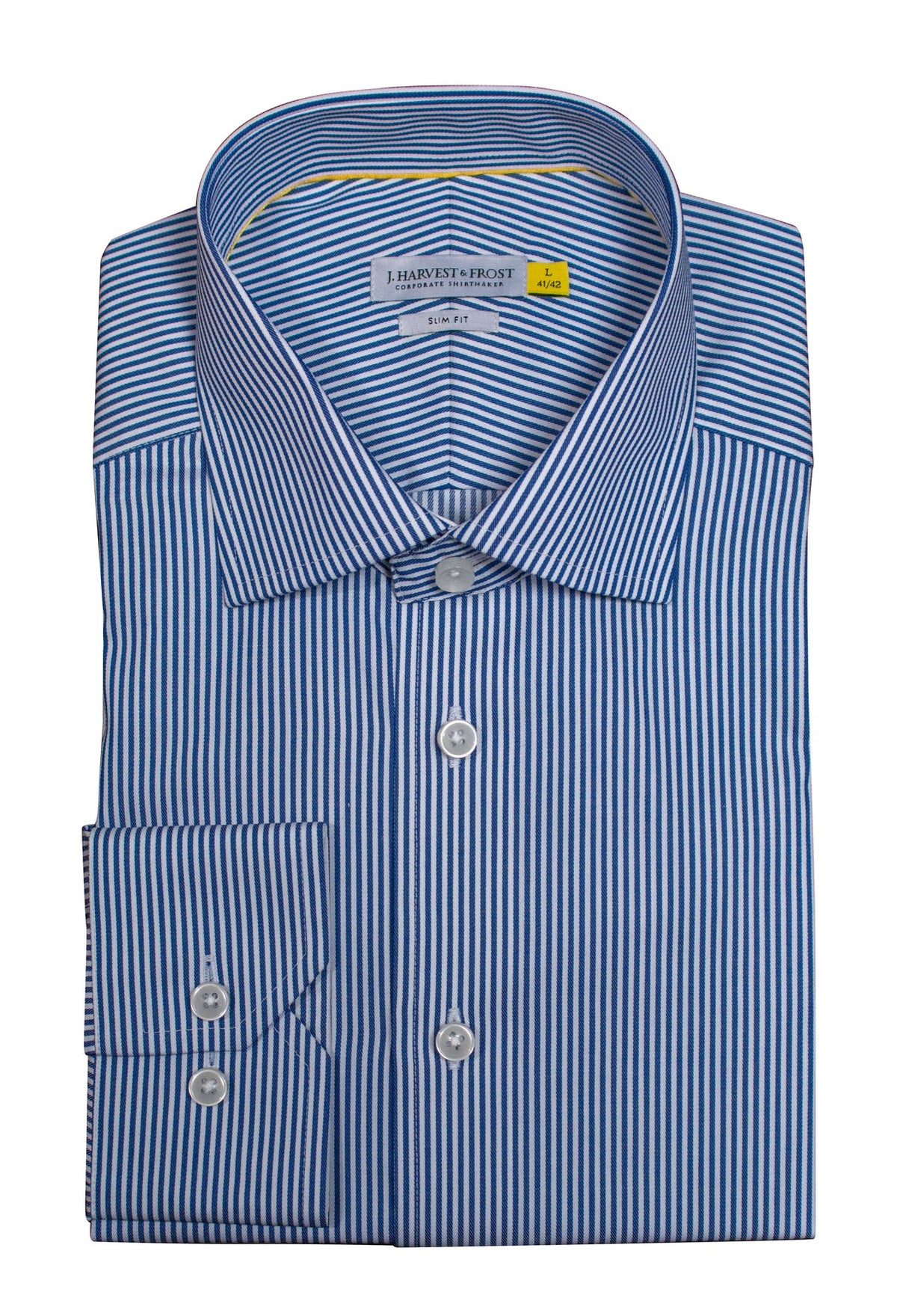 J.Harvest & Frost YB50 Twill Slim Marineblau gestreift, Produktansicht