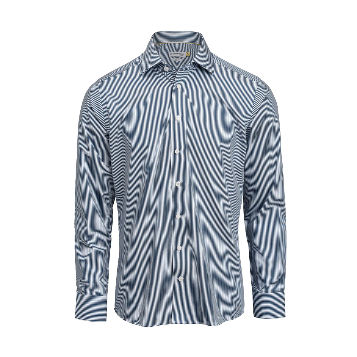 J.Harvest & Frost YB50 Twill Slim Marineblau gestreift, Vorderansicht