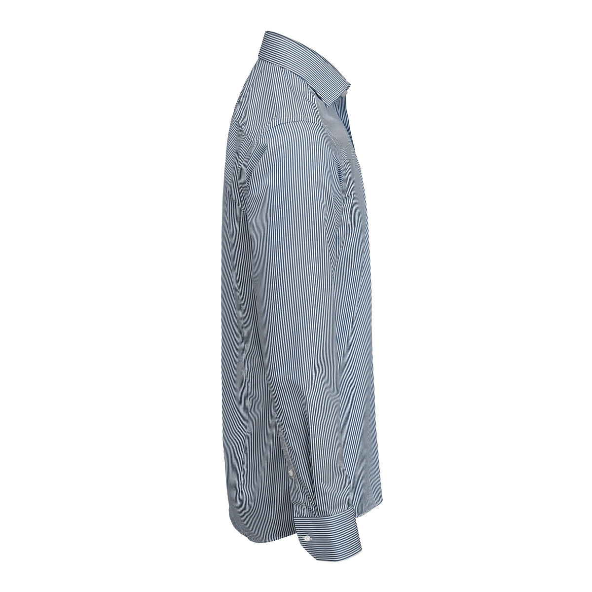 J.Harvest & Frost YB50 Twill Slim Marineblau gestreift, Seitenansicht rechts