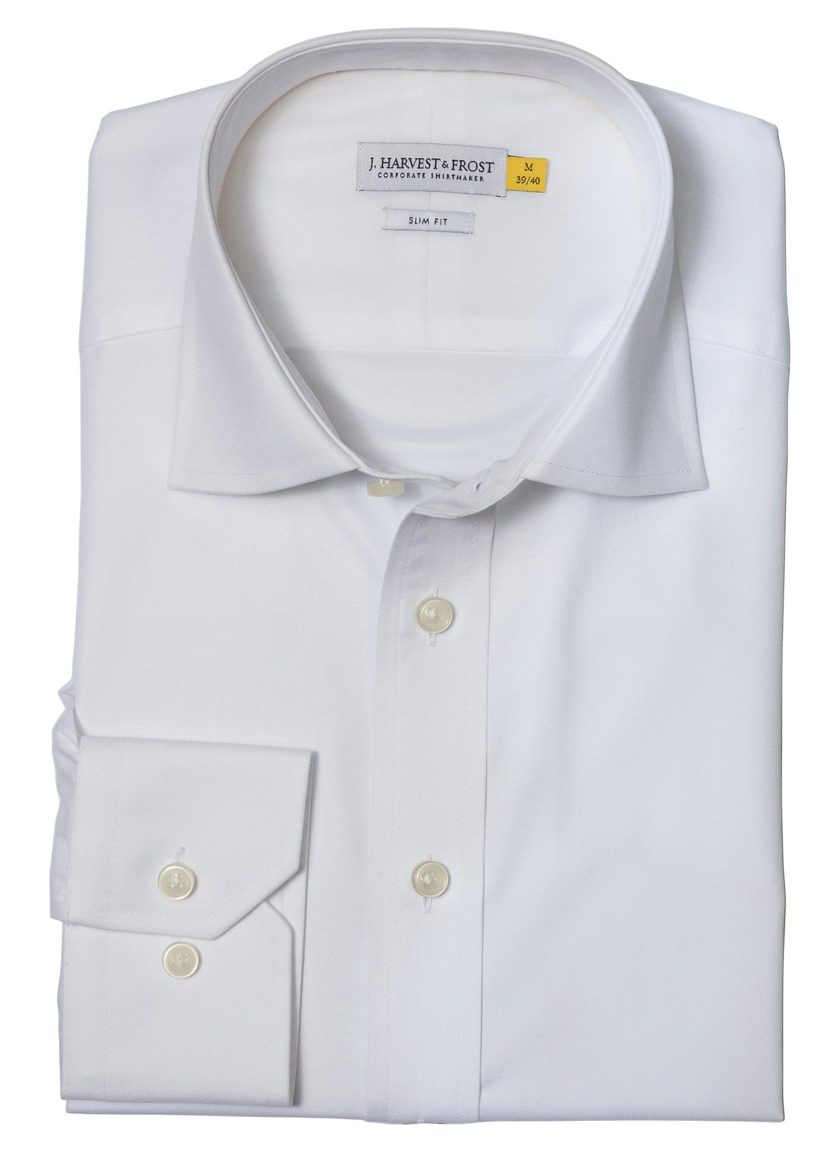 J.Harvest & Frost YB50 Twill Slim Weiss, Detailansicht