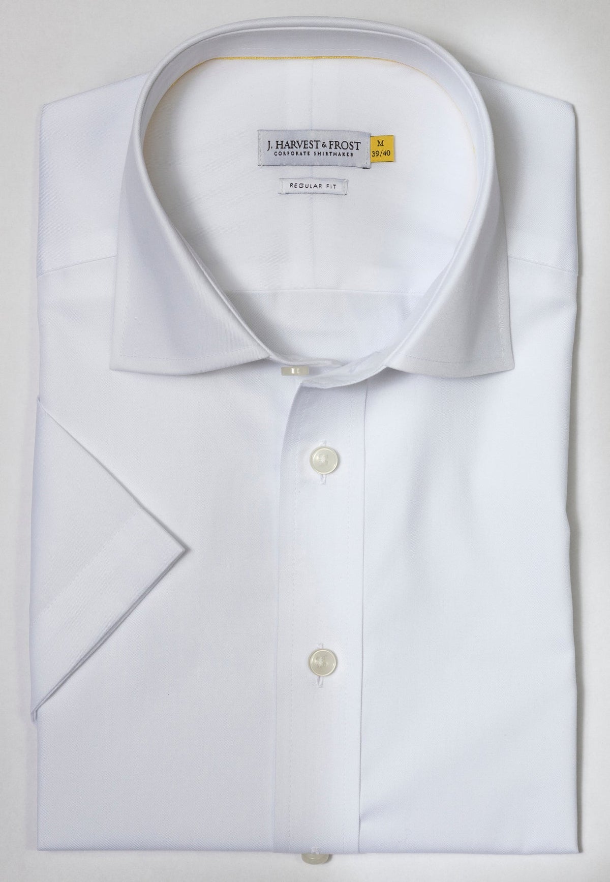 J.Harvest & Frost YB50 Twill S/S Regular Weiss, Produktansicht