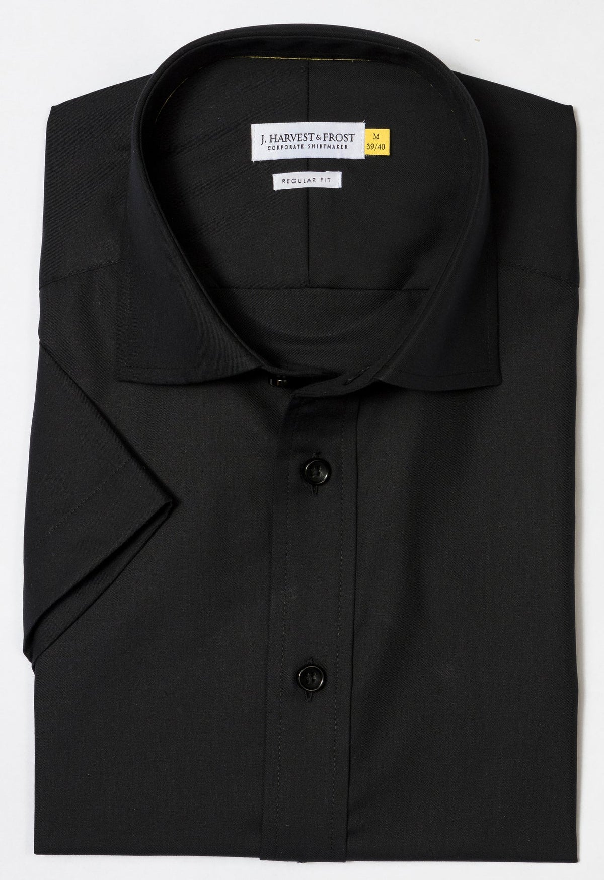 J.Harvest & Frost YB50 Twill S/S Regular Schwarz, Produktansicht