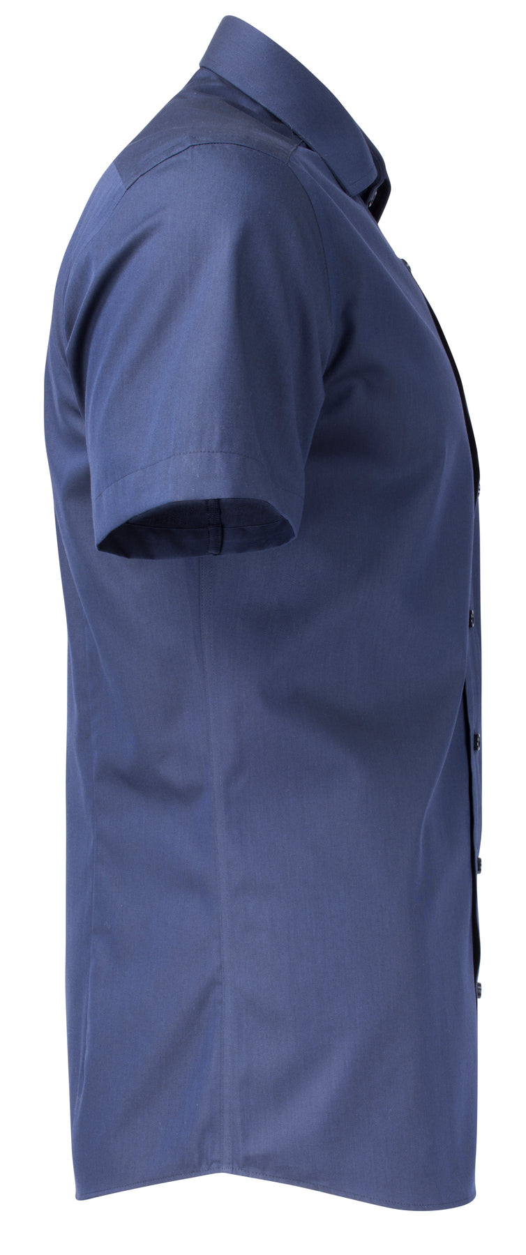 J.Harvest & Frost YB50 Twill S/S Slim Marineblau, Seitenansicht rechts