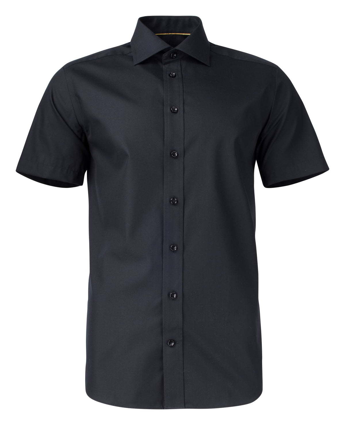 J.Harvest & Frost YB50 Twill S/S Slim Schwarz, Vorderansicht