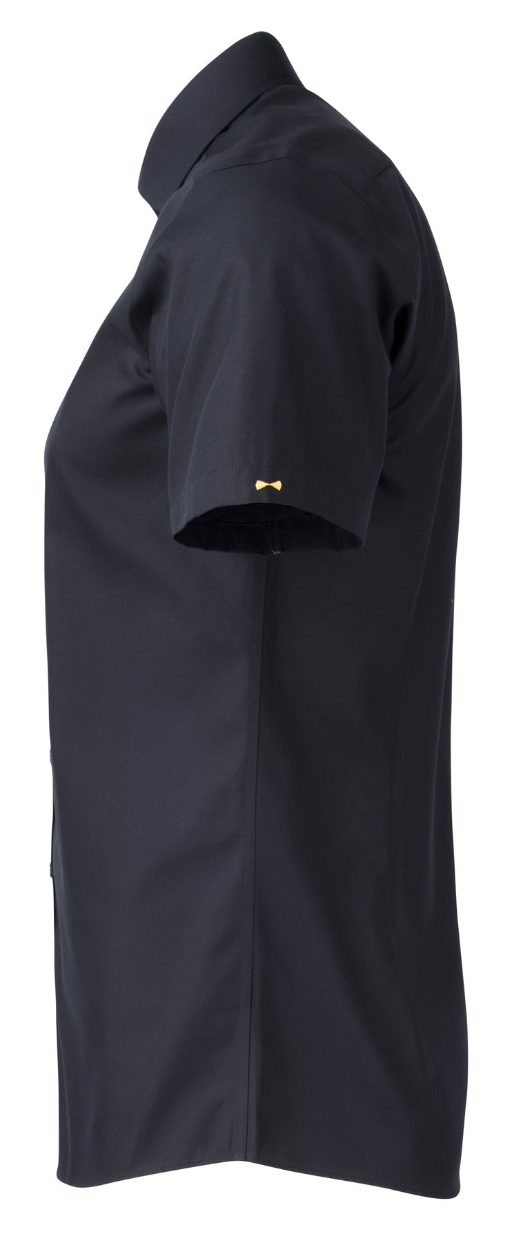 J.Harvest & Frost YB50 Twill S/S Slim Schwarz, Seitenansicht links