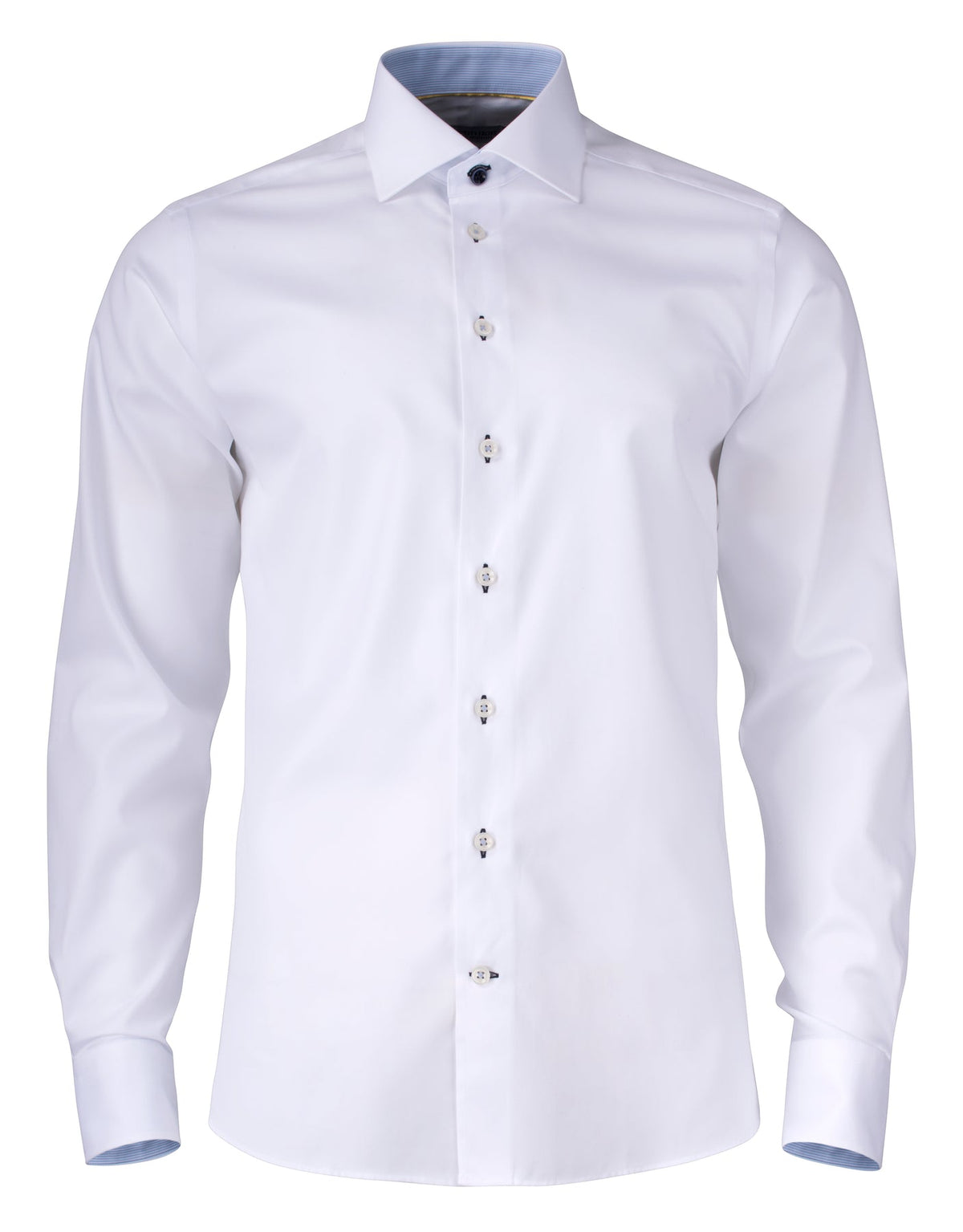 J.Harvest & Frost YB51 Twill Regular Weiss/Himmelblau, Vorderansicht