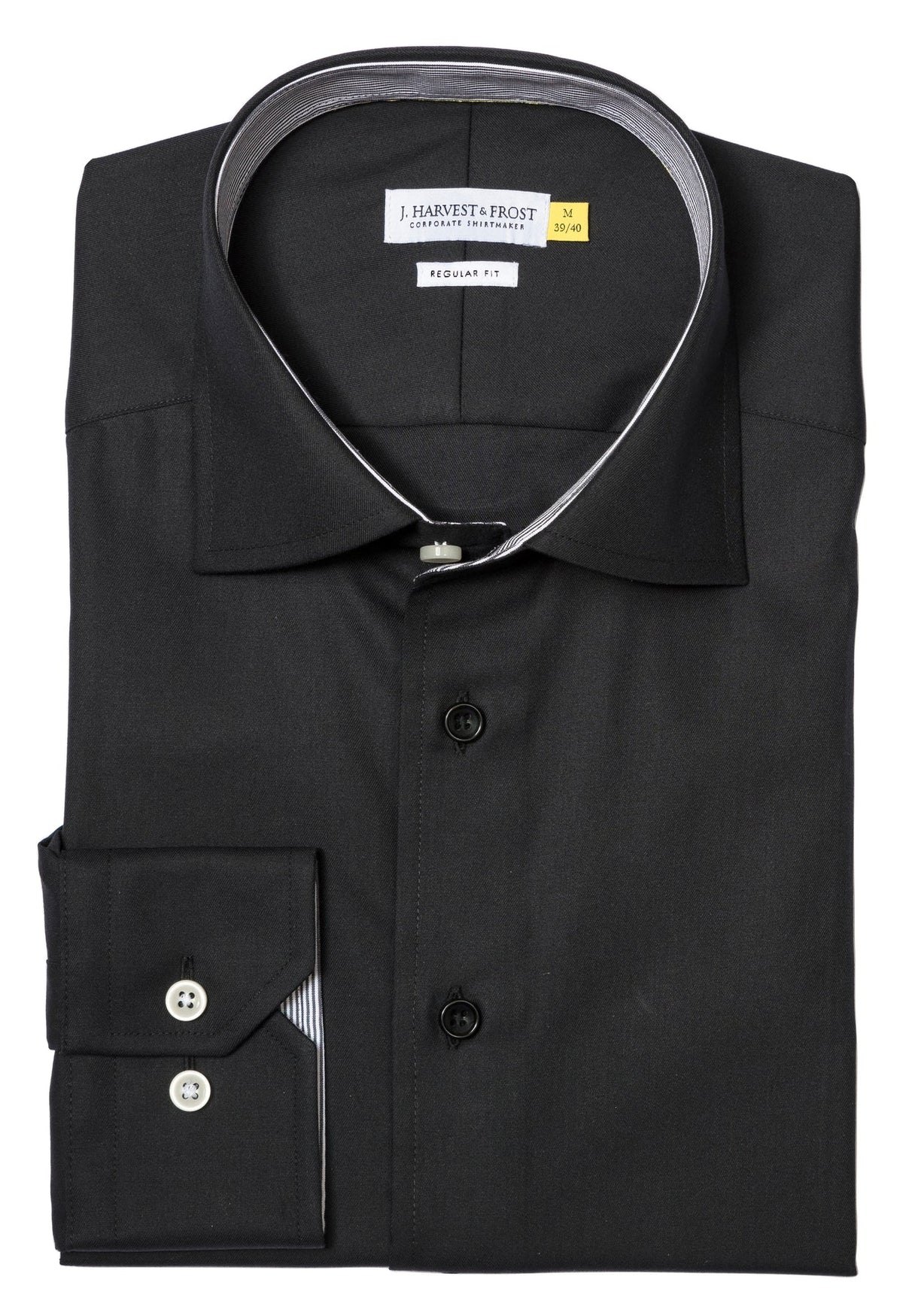 J.Harvest & Frost YB51 Twill Regular Schwarz, Detailansicht