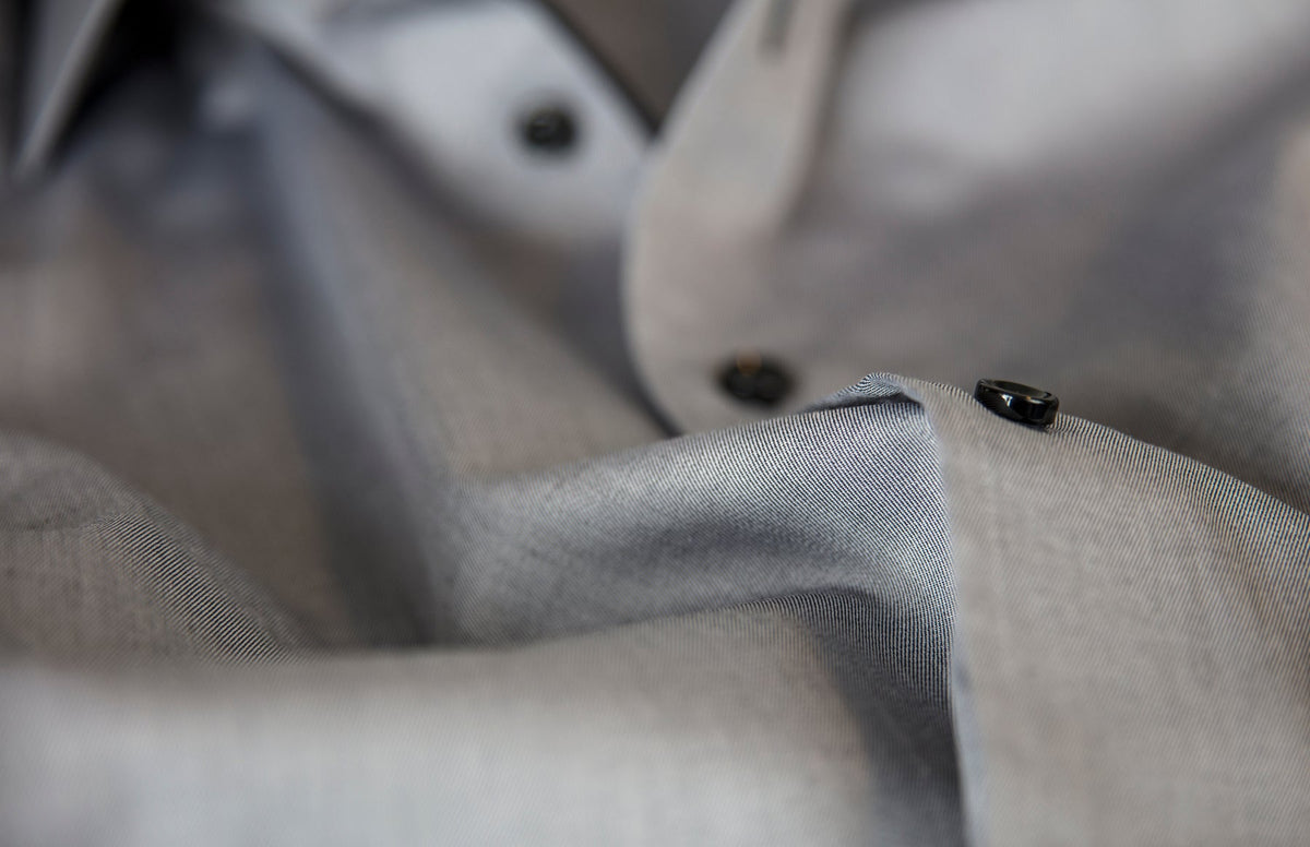 J.Harvest & Frost YB51 Twill Regular Grau/Schwarz, Detailansicht