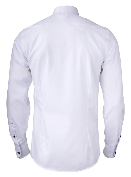 J.Harvest & Frost YB51 Twill Slim Weiss/Himmelblau, Rückansicht