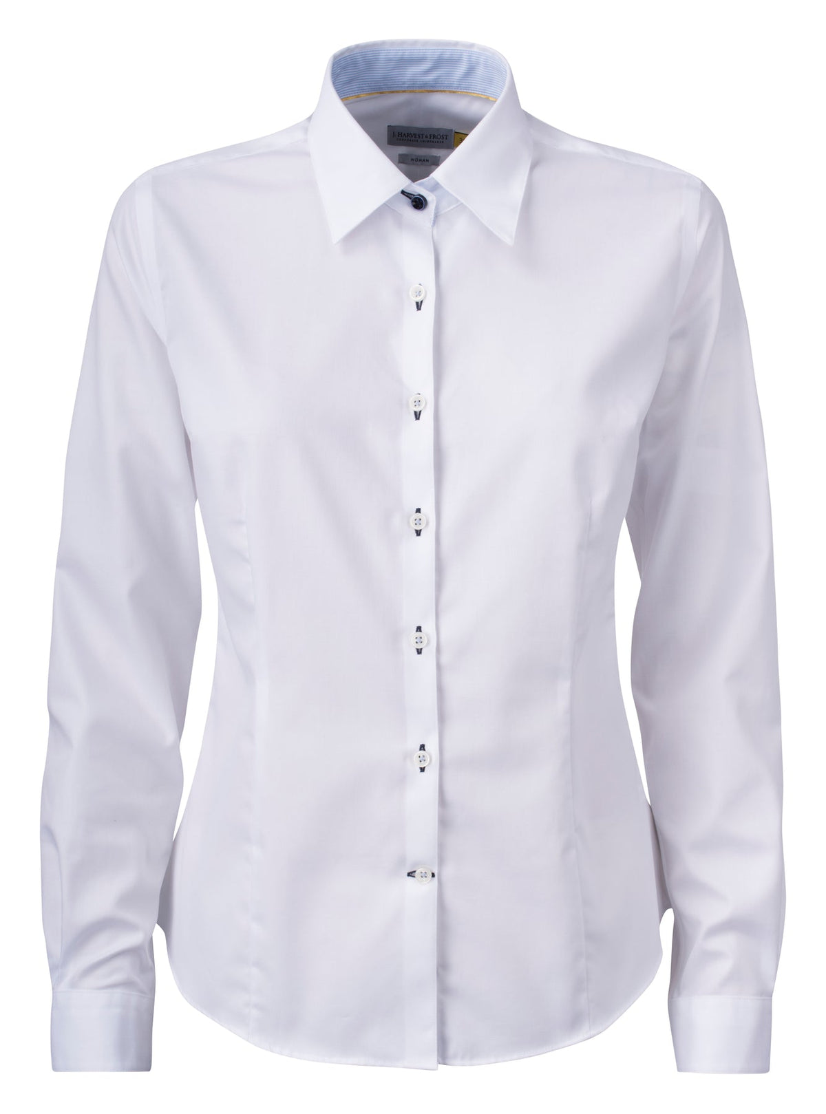 J.Harvest & Frost YB51 Twill Woman Weiss/Himmelblau, Vorderansicht