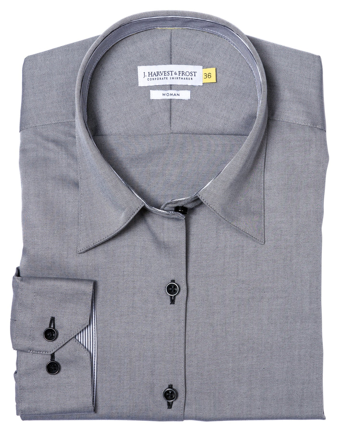 J.Harvest & Frost YB51 Twill Woman Grau/Schwarz, Detailansicht
