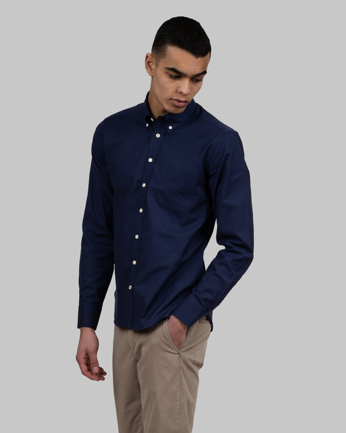J.Harvest & Frost YB54 Oxford Slim Marineblau, Produktansicht