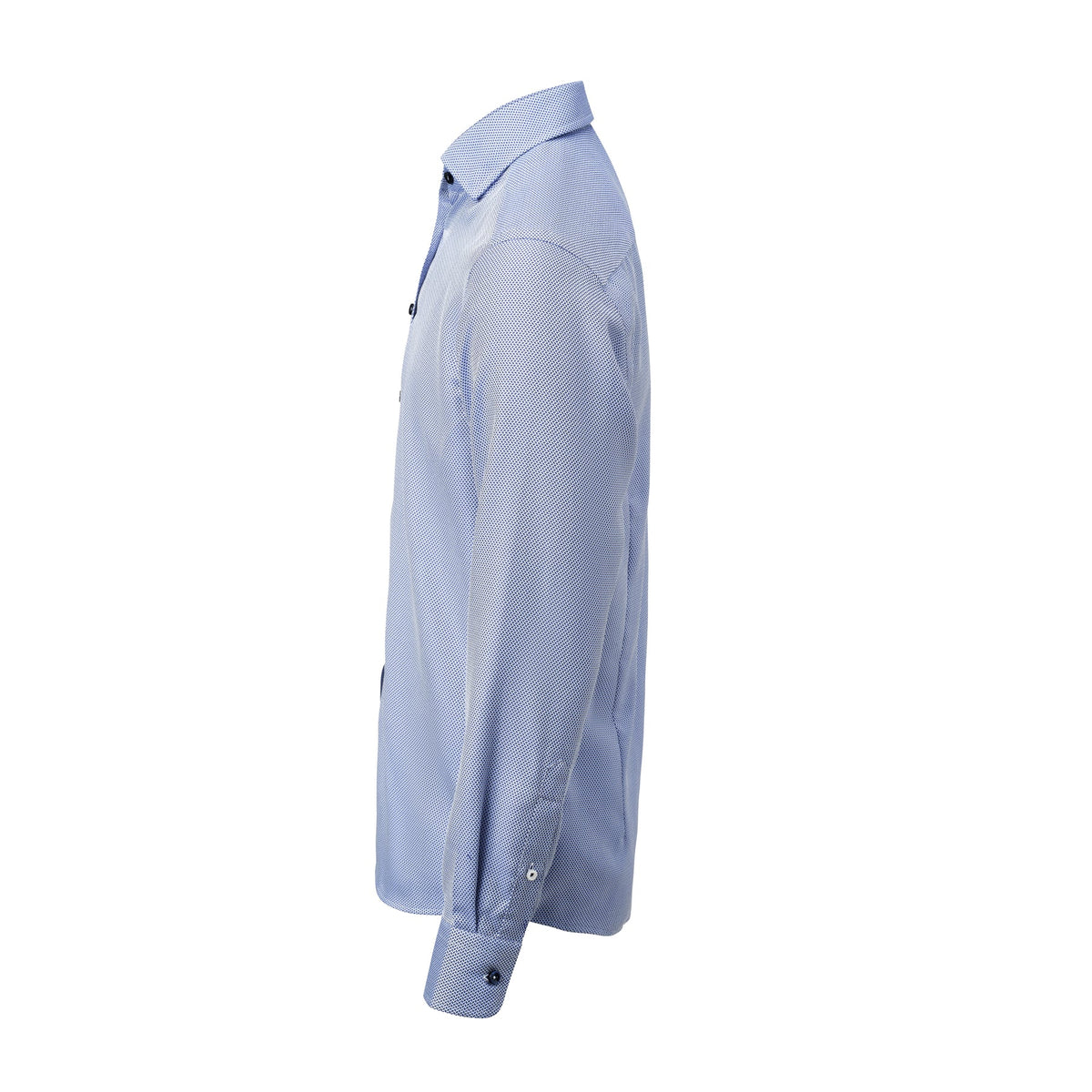 J.Harvest & Frost YB55 Jacquard Regular Mittelblau, Seitenansicht links