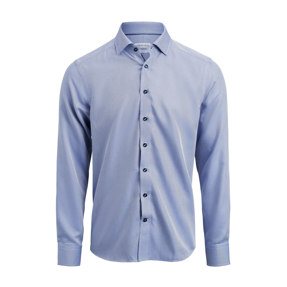 J.Harvest & Frost YB55 Jacquard Slim Mittelblau, Vorderansicht