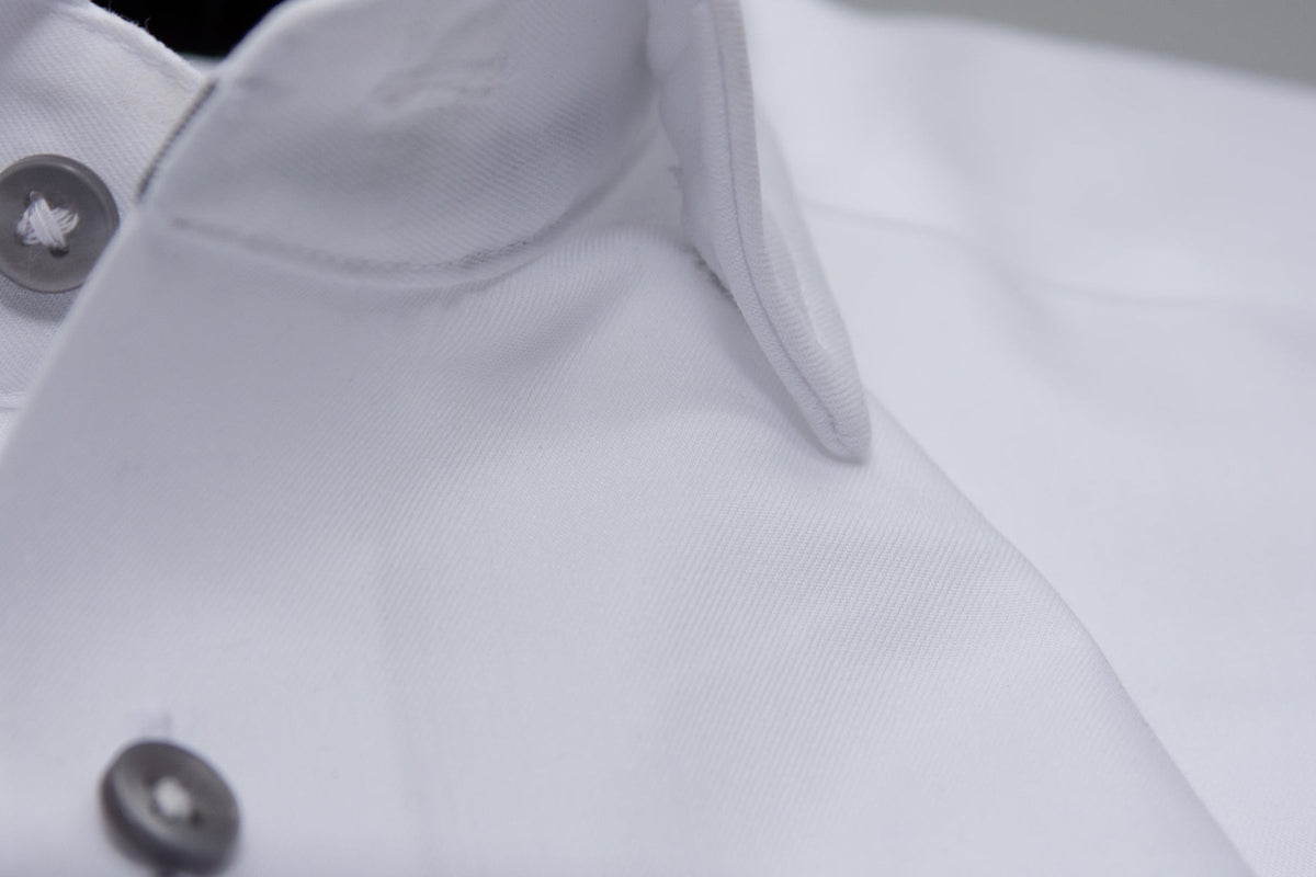J.Harvest & Frost YB56 Twill Regular Weiss/Grau, Detailansicht