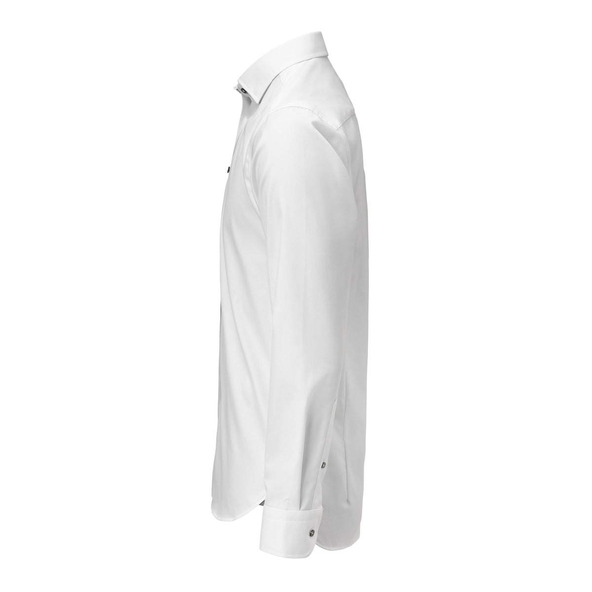 J.Harvest & Frost YB56 Twill Regular Weiss/Grau, Seitenansicht links