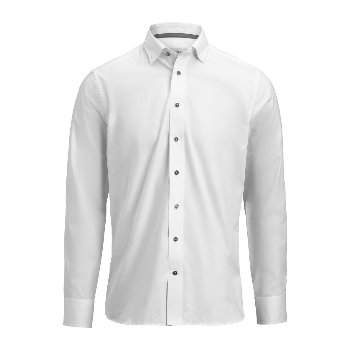 J.Harvest & Frost YB56 Twill Regular Weiss/Grau, Vorderansicht