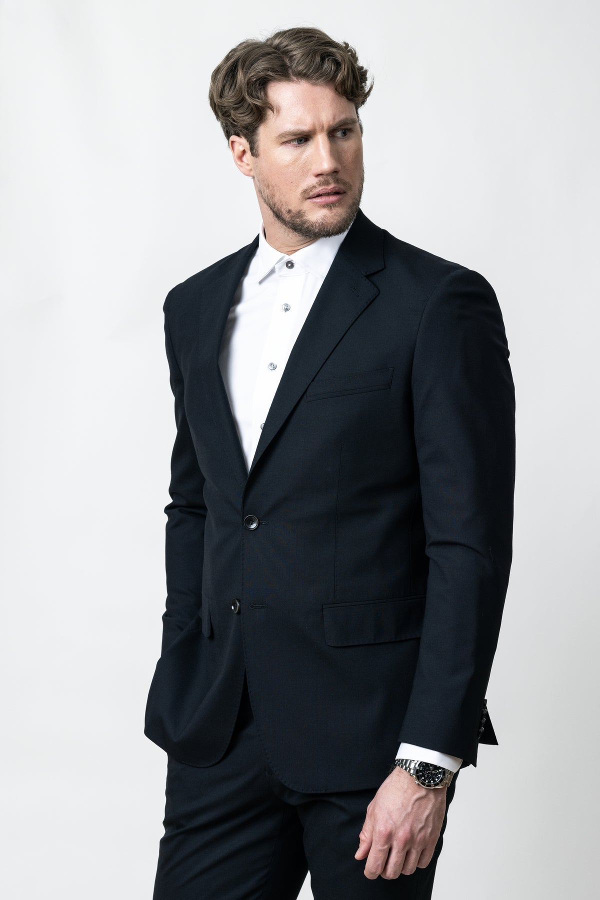 J.Harvest & Frost YB56 Twill Regular Weiss/Grau, Produktansicht