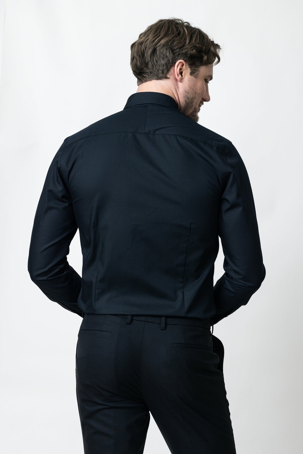 J.Harvest & Frost YB56 Twill Regular Schwarz/Grau, Produktansicht