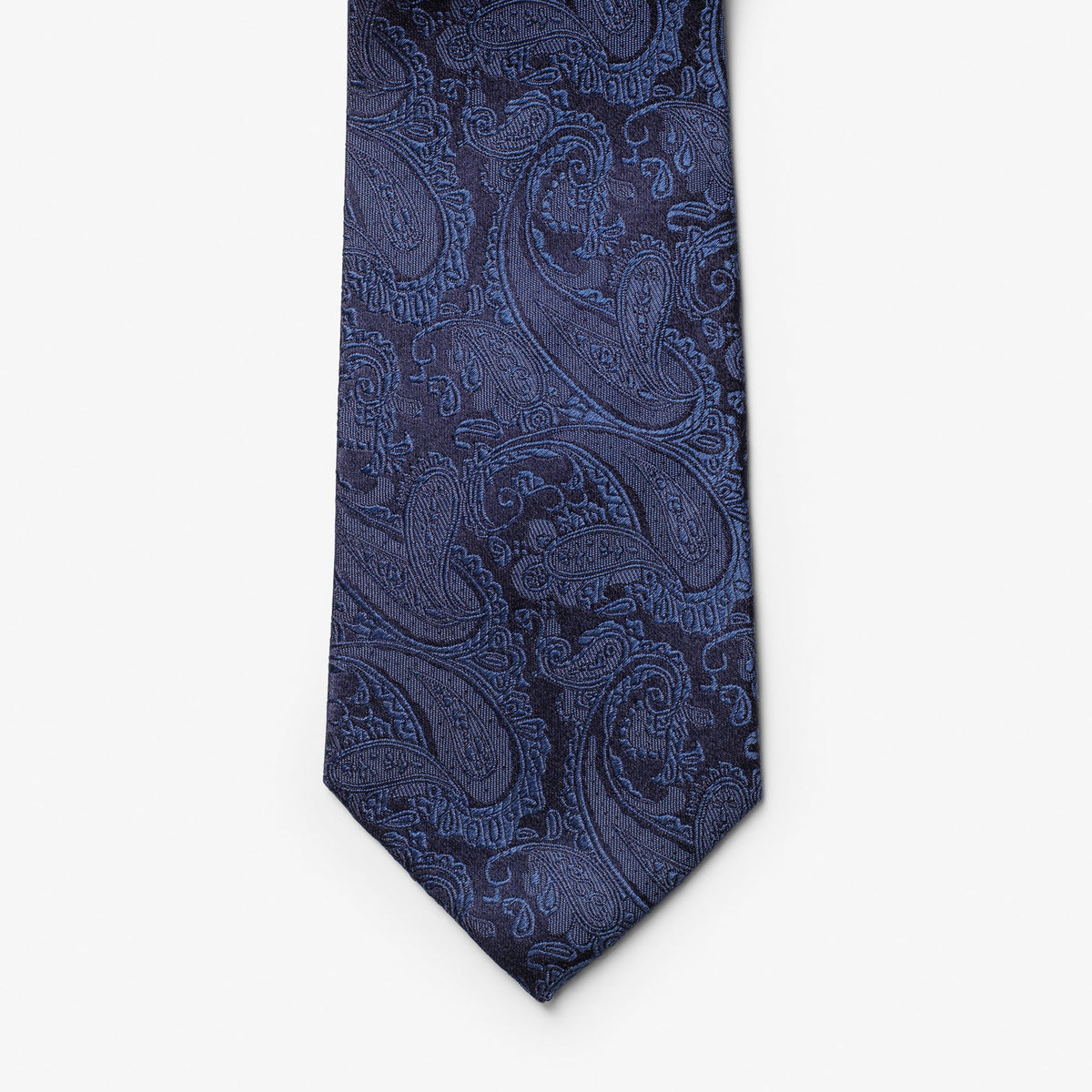 J.Harvest & Frost Giftbox Solid Paisley Tie Marineblau, Detailansicht